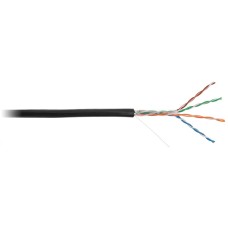 EC-UU004-5E-PE-BK кабель NETLAN U/UTP 4 пары, ,Кат.5е,  одножильный, 100МГц, черный